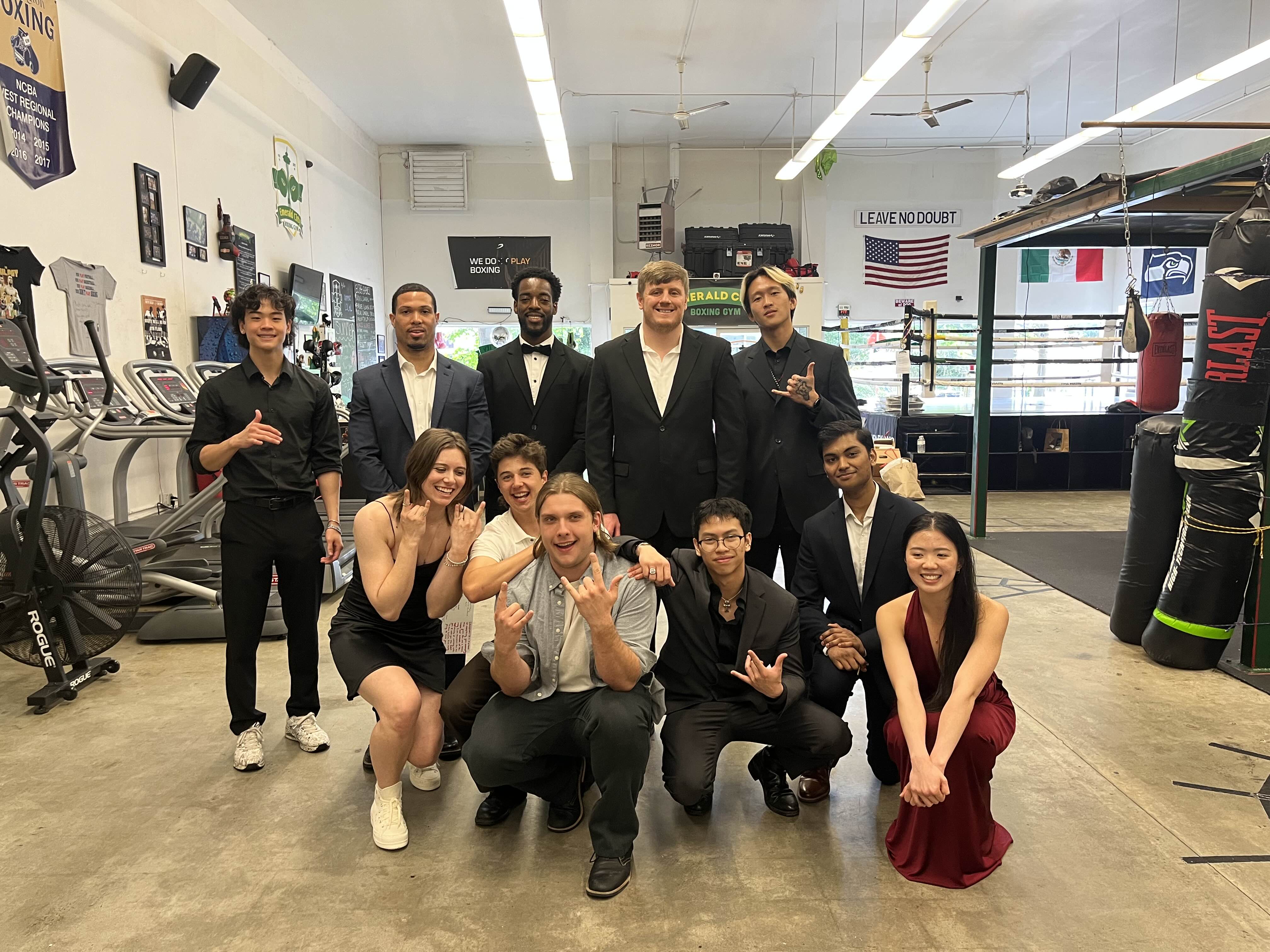 Boxing team group photo